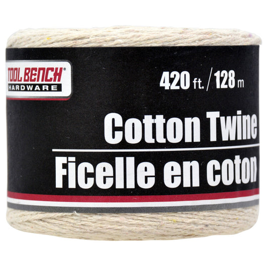 Tool Bench Hardware Cotton Twine, 420 ft. Rolls (Pack of 36)