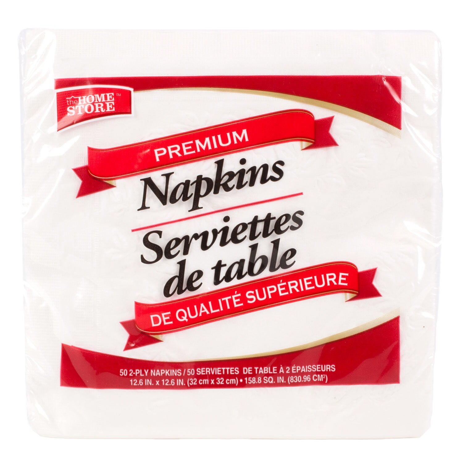 The Home Store White Premium 2-Ply Paper Napkins, 50-ct. Packs (Pack of 36)