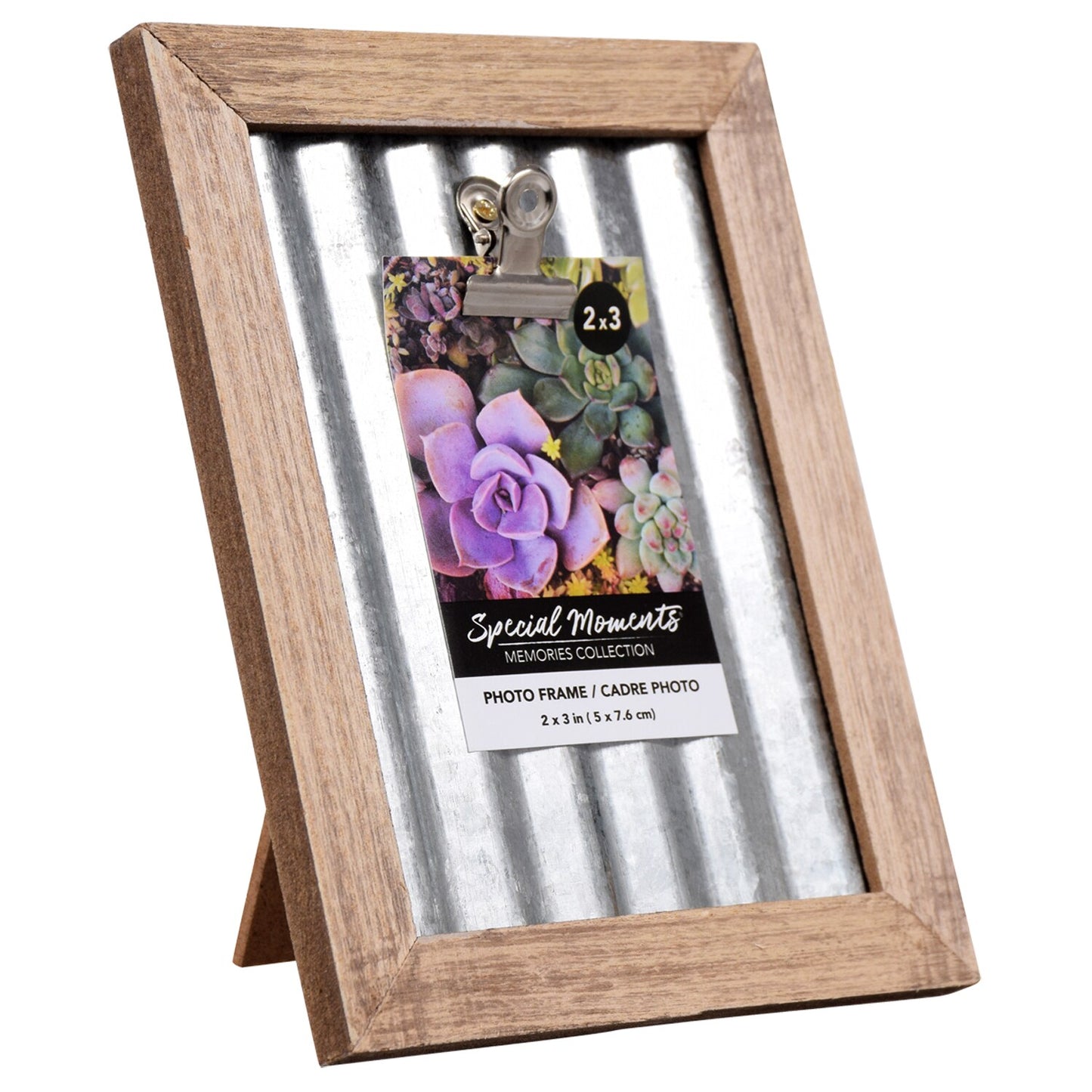 Special Galvanized Wooden Picture Frames with Metal Clips, 2x3 in. (Pack of 36)