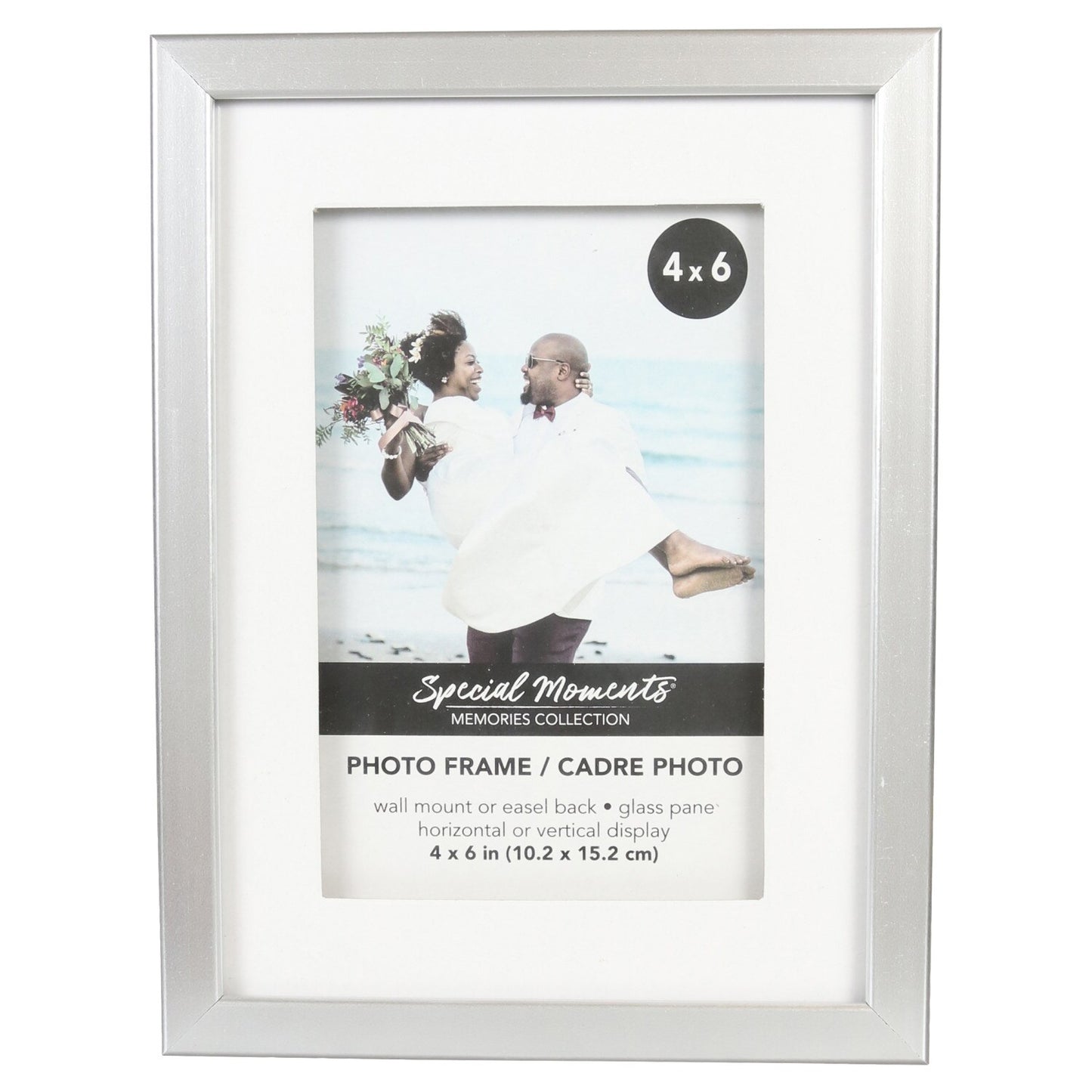 Classic Silver Matted Picture Frame, 4x6 in. (Pack of 12)
