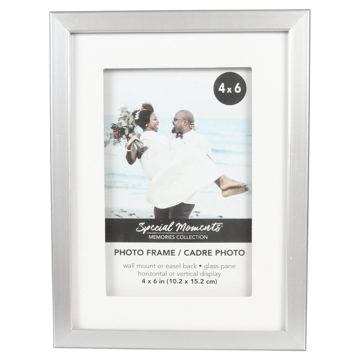 Classic Silver Matted Picture Frame, 4x6 in. (Pack of 12)