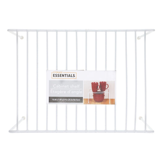 Essentials White Wire Cabinet Shelves, 10.5x7x5.875 in. (Pack of 4)