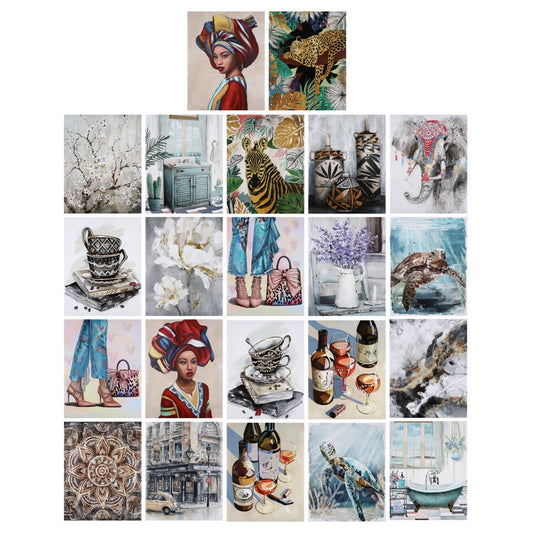 Decorative Canvas Prints, 5.875x8.625-in. (Pack of 22)