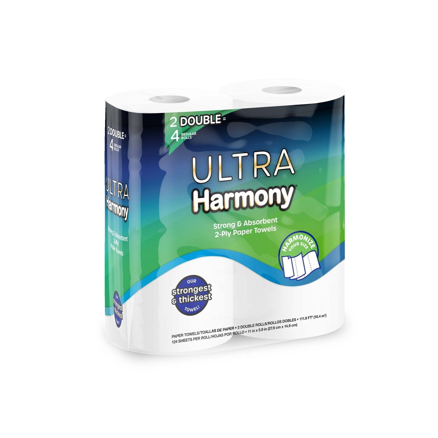 Ultra Harmony Double Paper Towel Rolls, 2-ct. (Pack of 3)
