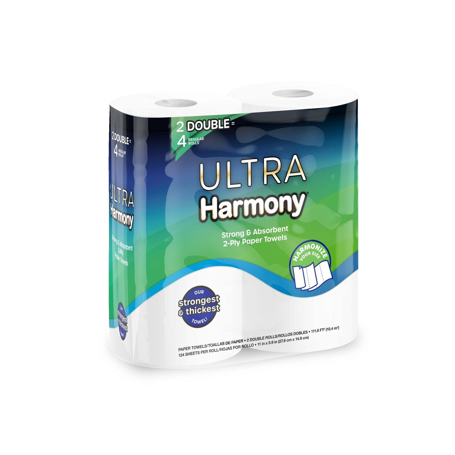 Ultra Harmony Double Paper Towel Rolls, 2-ct. (Pack of 3)