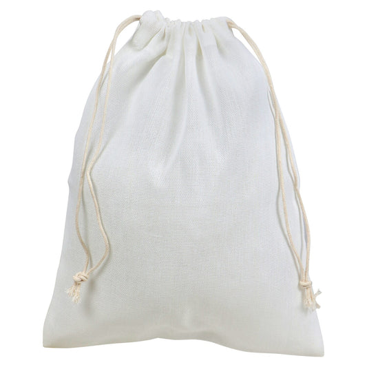 DIY Natural Polyester Drawstring Bags, 8.5x11.5-in. (Pack of 4)