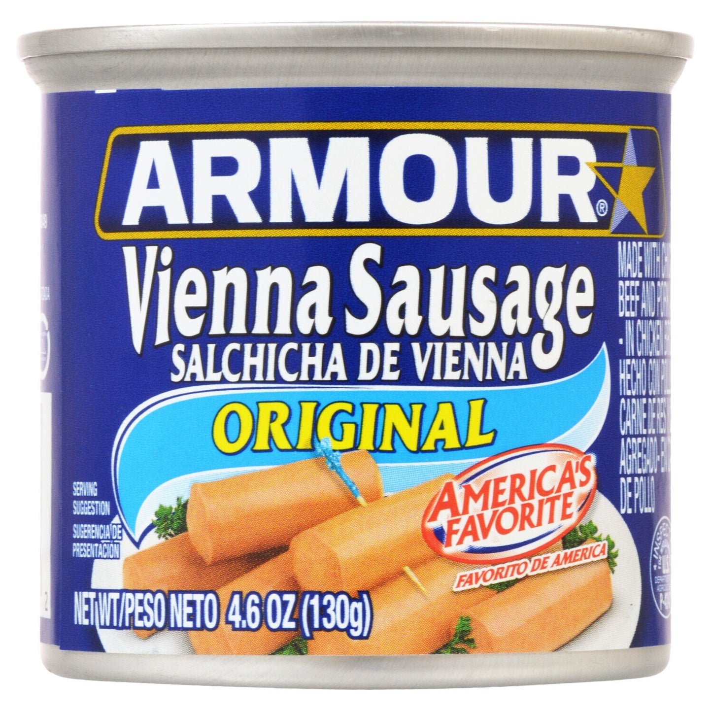Armour Original Vienna Sausages, 4.6 oz. Cans (Pack of 48)