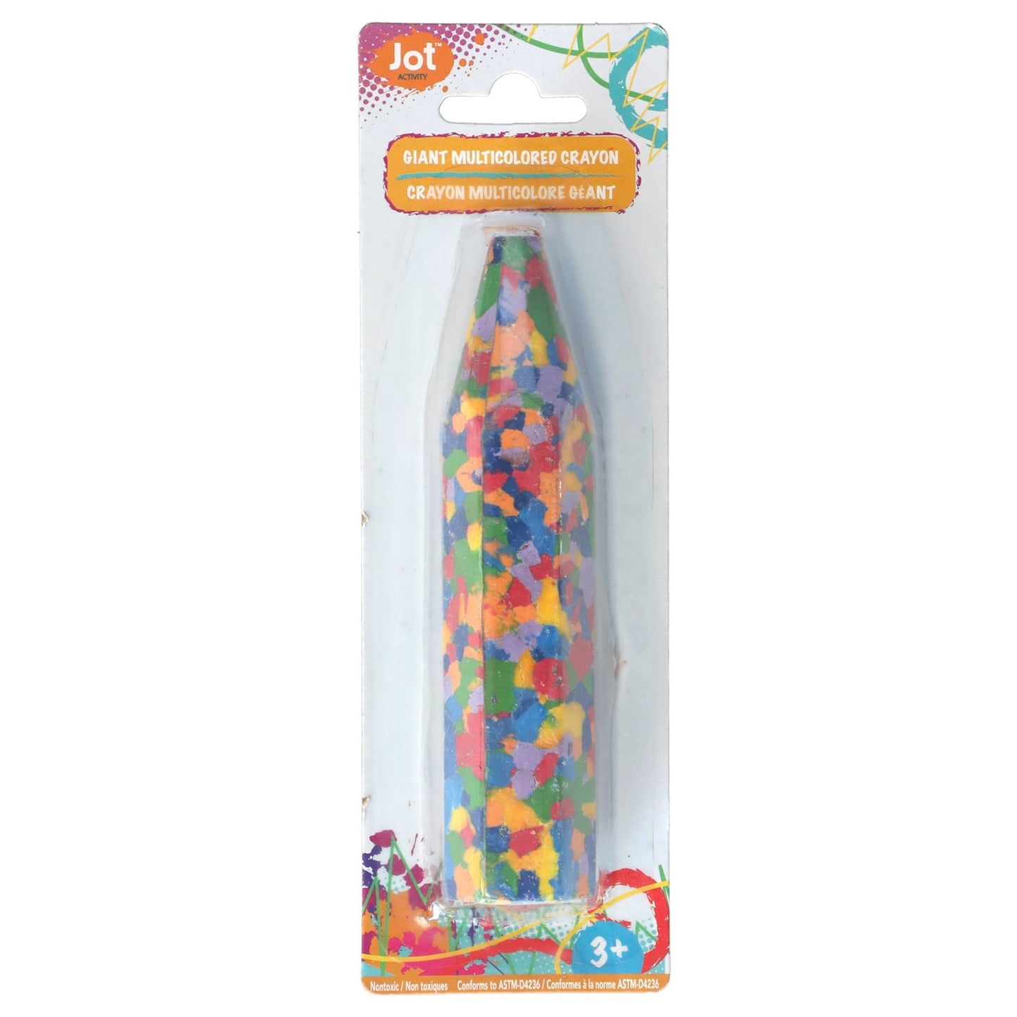 Jot Giant Multicolor Crayons, 5-in. (Pack of 36)