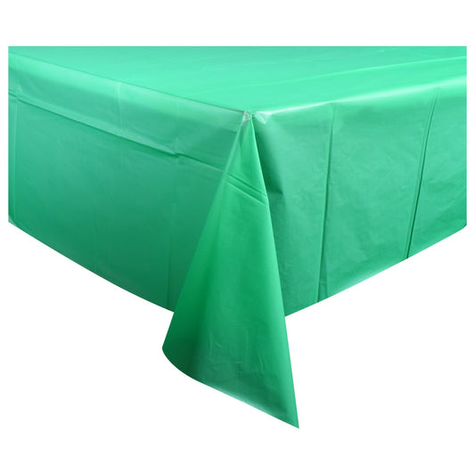 Green Plastic Table Covers, 54x108 in. (Pack of 4)