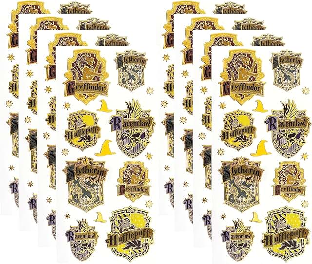 Set of 8 Harry Potter Hogwarts House Crest Stickers