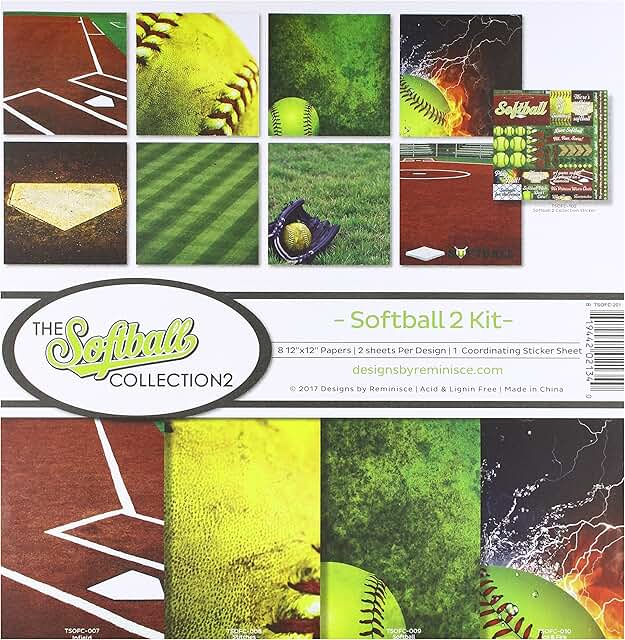 Softball Scrapbook Kit with 2 Albums