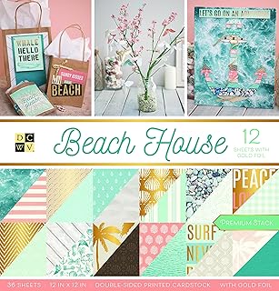 Beach House Double Sided Heavy Duty Cardstock, 12x12, 36 Sheets