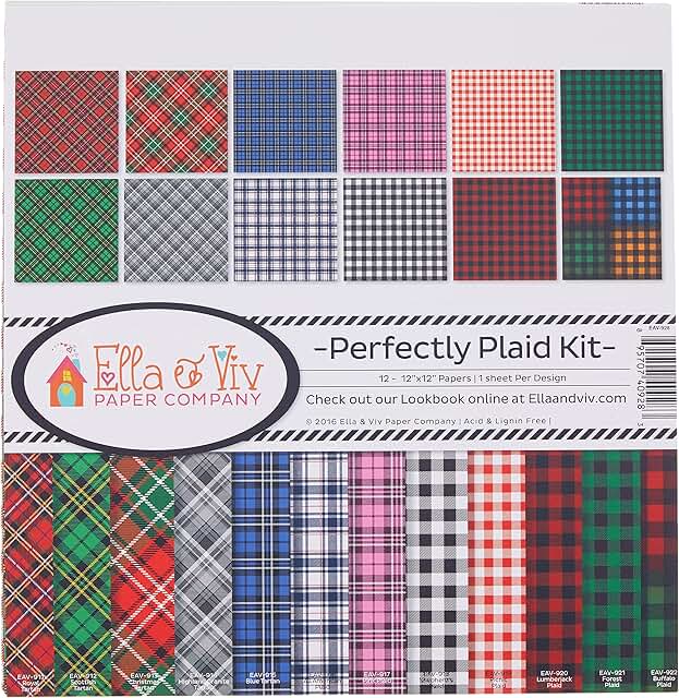 Perfectly Plaid Scrapbook Collection Kit
