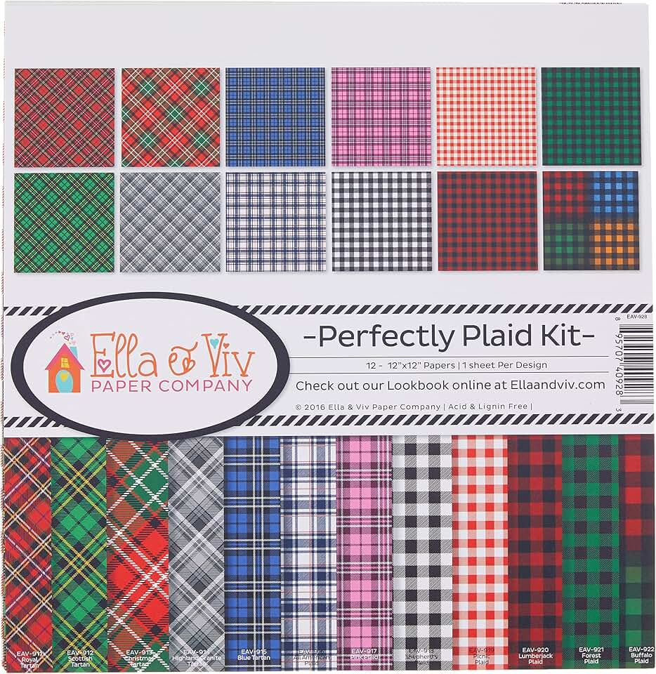 Perfectly Plaid Scrapbook Collection Kit