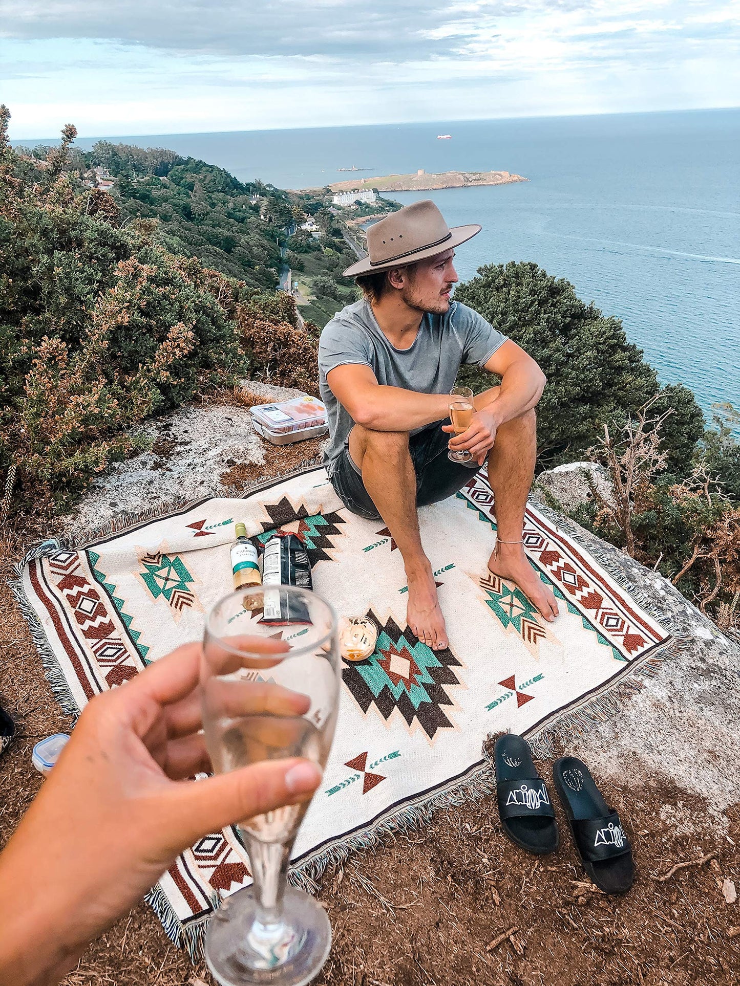 Kilim Morrocan Decorations for Home,Vanlife Blanket Ethnic Mexican Rugs Picnic Outdoors Camping Hiking Beach mat Party Couch Throws Home Sofa Tribal Ethnic,Beach Towel,Yoga mat 50"X60")