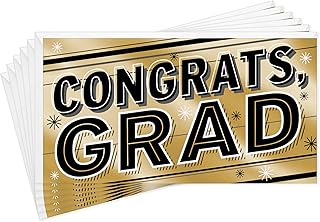 Gold Foil Graduation Money and Gift Card Holders (6 Pack)