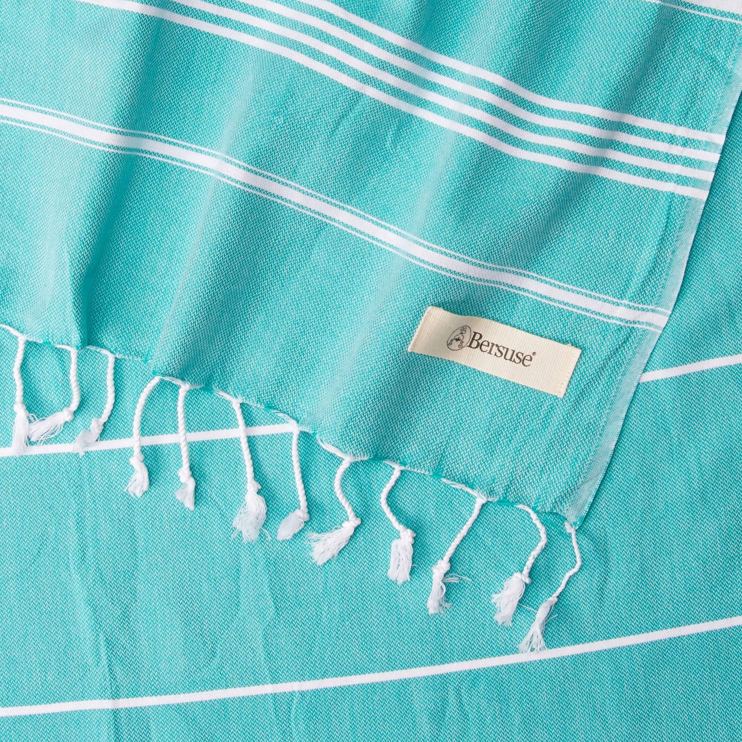 100% Cotton  Anatolia XL Throw Blanket Turkish Towel  61 x 82 Inches, Mint Green