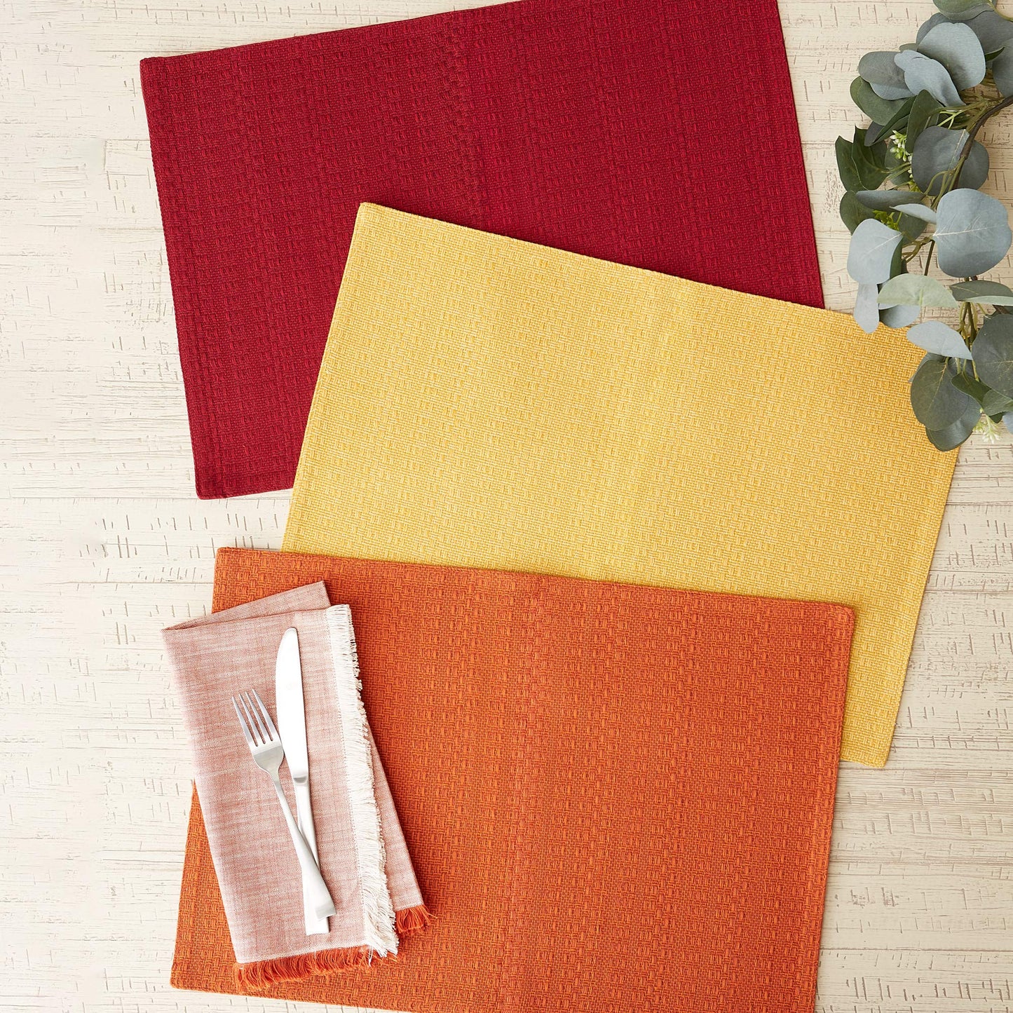 Harvest Market Tabletop  Apricot, Placemat Set, 6 Piece