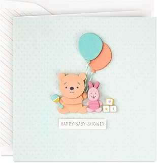 Baby Shower Card with Winnie the Pooh and Piglet