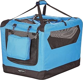 Portable Soft Dog Crate Carrier 26x18x18 inches Blue