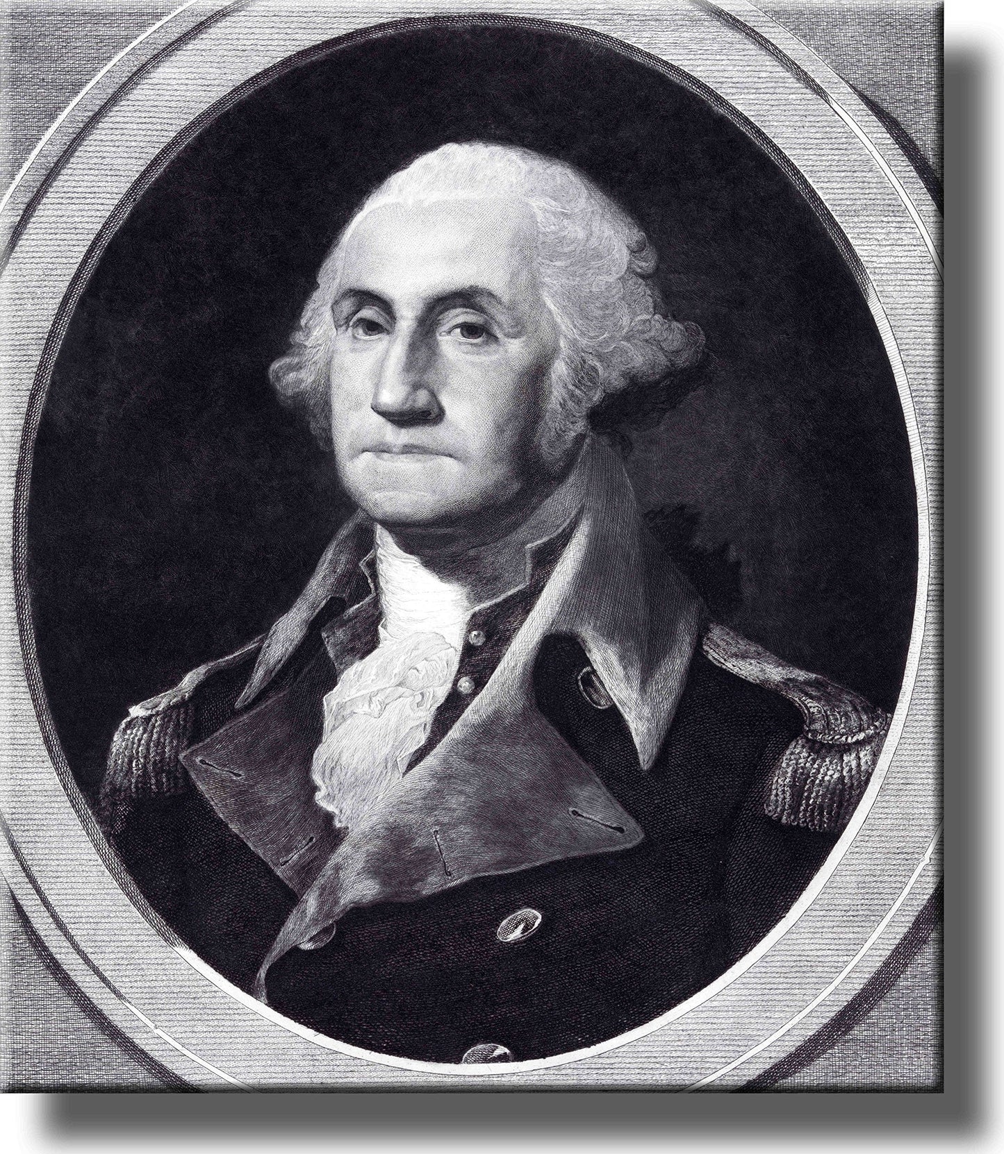 George Washington Portrait Picture Made on Stretched Canvas Wall Art Ready to Hang!.