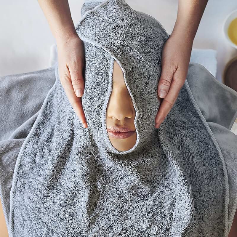 Split Design Microfiber Facial Towels for Spa and Salon