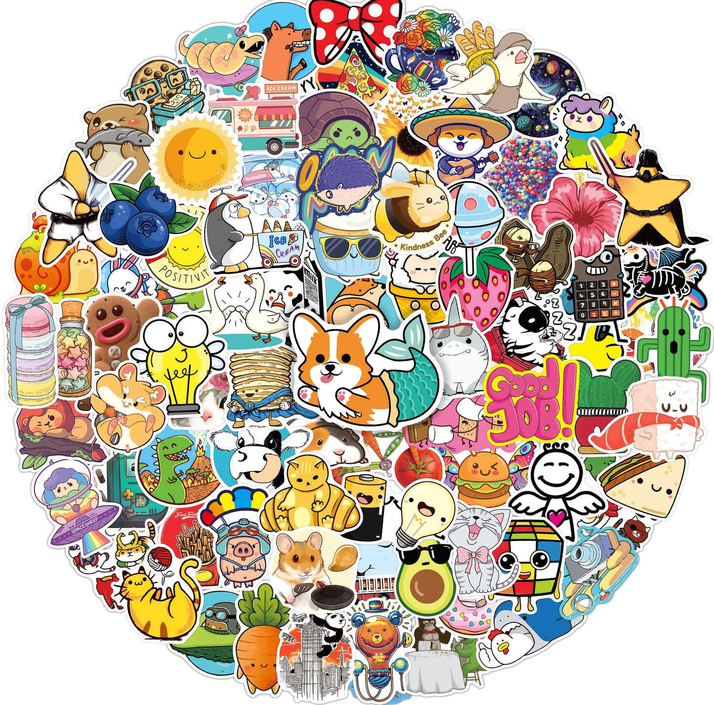 100 Waterproof Vinyl Stickers for Teens and Kids
