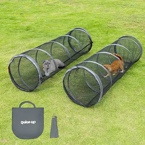 Portable Cat Tunnels and Playpen for Indoor and Outdoor Use