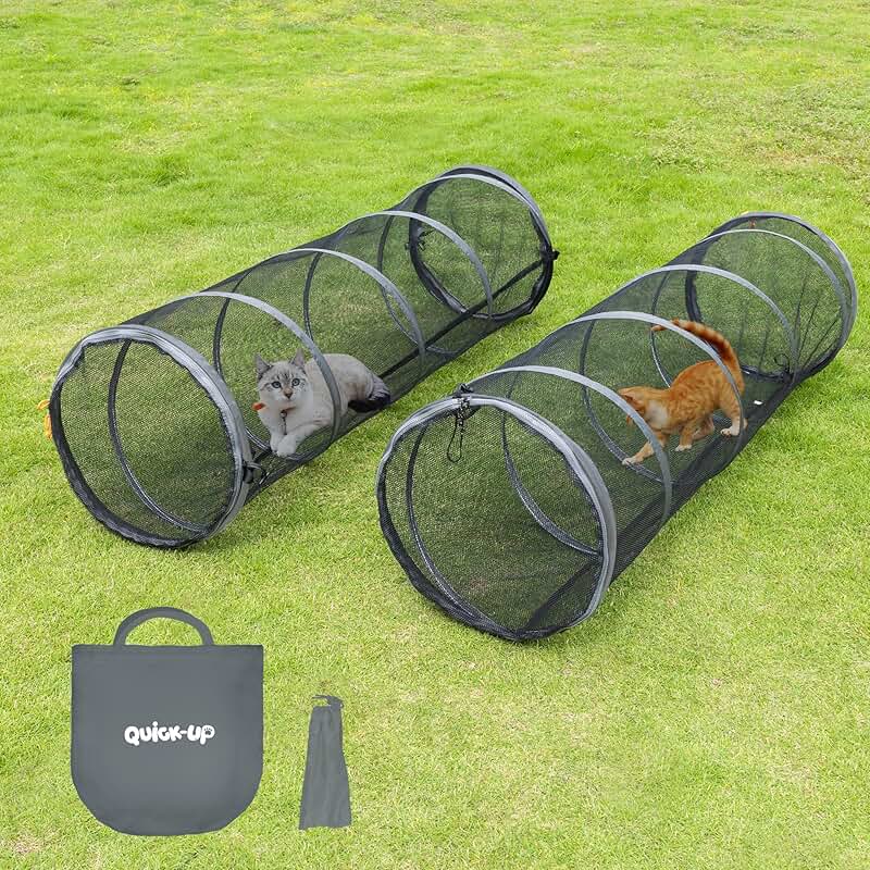 Portable Cat Tunnels and Playpen for Indoor and Outdoor Use