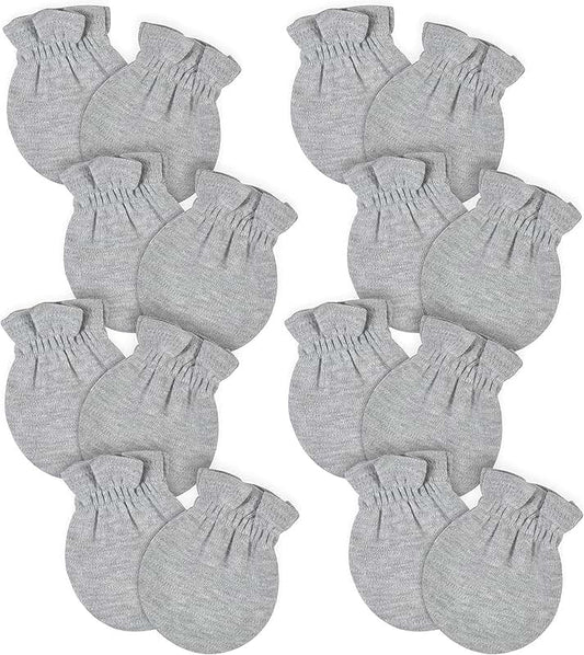 Baby Girl Mittens and Socks, Gray Heather, 0-3 Months