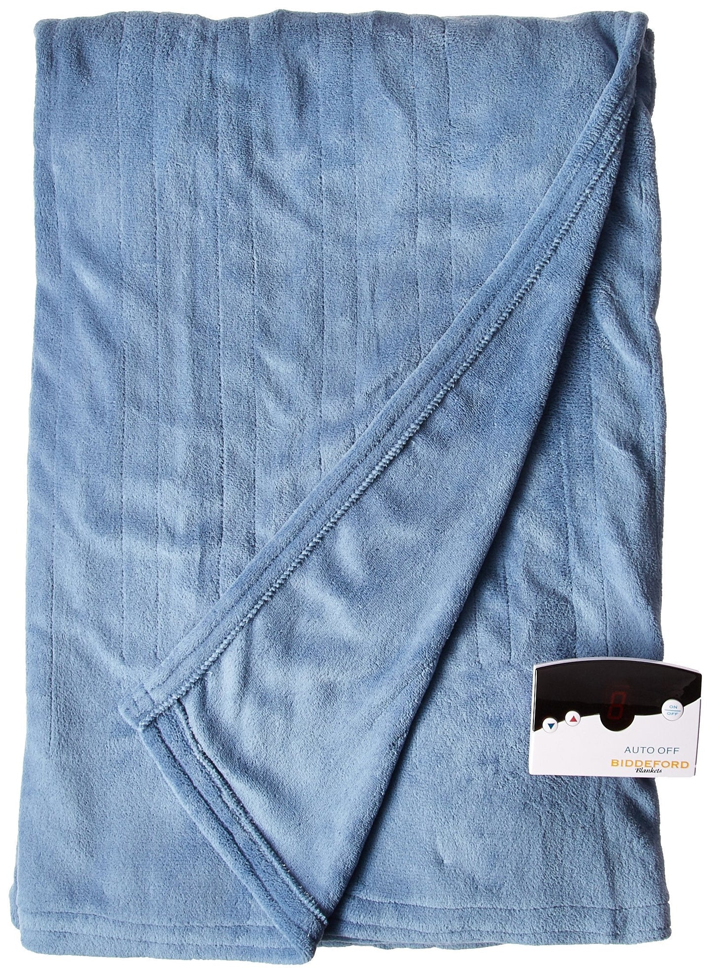 Micro Plush Electric Heated Blanket with Digital Controller, Twin, Denim Blue