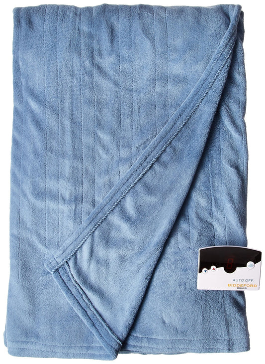 Micro Plush Electric Heated Blanket with Digital Controller, Twin, Denim Blue
