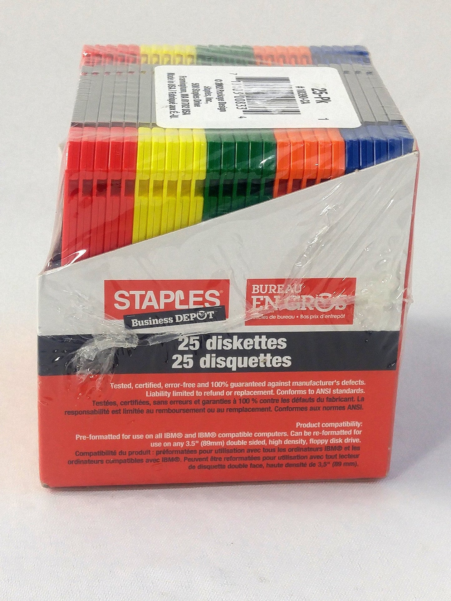 3.5 Inch Diskettes, 25 Pack, 1.44 MB, IBM Formatted by