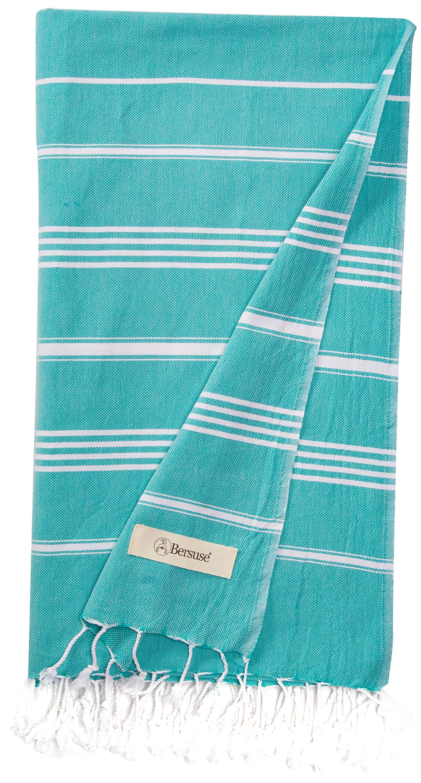 100% Cotton  Anatolia XL Throw Blanket Turkish Towel  61 x 82 Inches, Mint Green