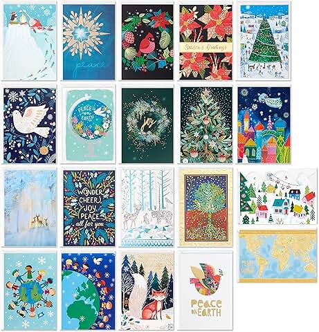 Boxed Christmas Card Assortment with 20 Designs