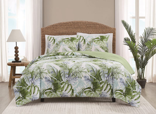 Tropical Palm, Full/Queen, Green