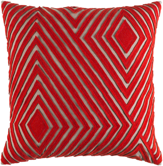 DMR002-2020 De rk Pillow Cover, 20" x 20", Orange
