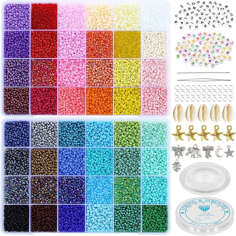 15800+pcs Glass Seed Beads Kit for Jewelry Making