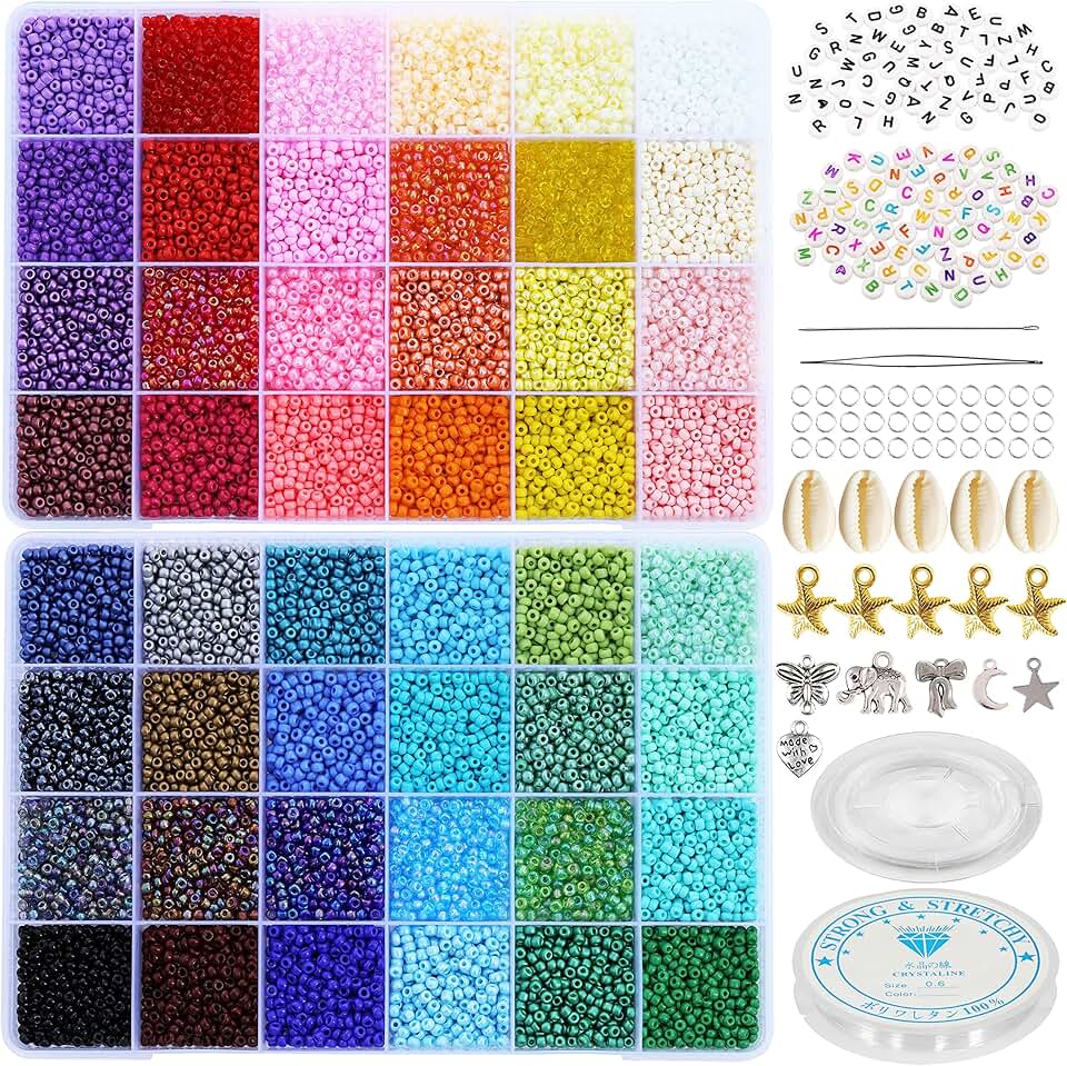 15800+pcs Glass Seed Beads Kit for Jewelry Making