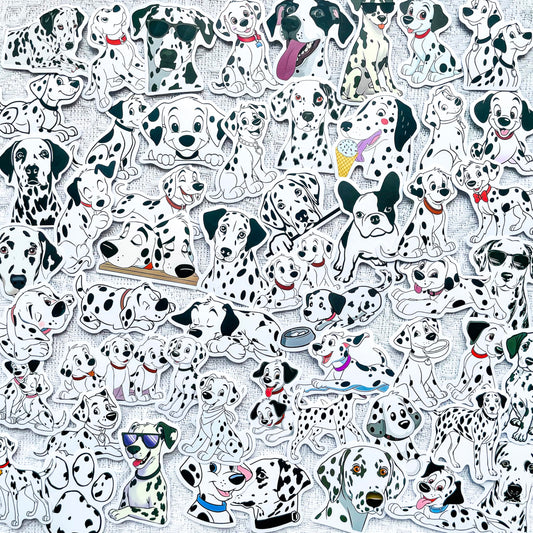 50 Waterproof Dalmatians Puppy Stickers for Water Bottles and More