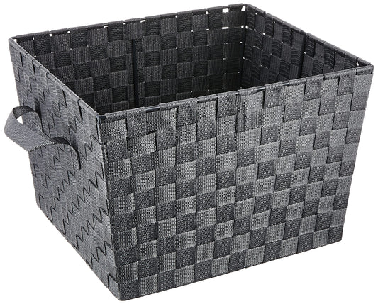 Woven Strap Tote S y Gray
