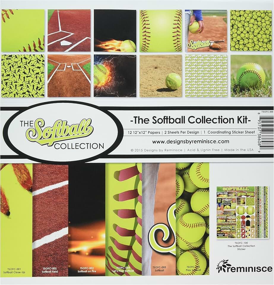 Softball Collection Kit, 12x12 inches, Multicolor