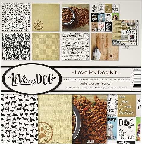 Love My Dog Scrapbook Collection Kit in Multi Colors