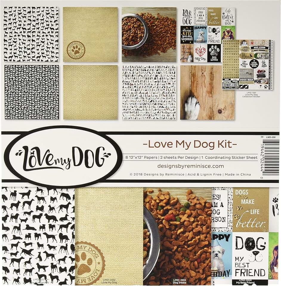 Love My Dog Scrapbook Collection Kit in Multi Colors