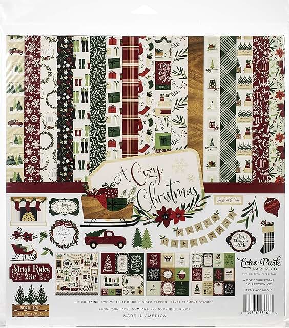 12x12-inch multicolor paper with woodgrain pattern