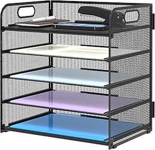 5-Tray Mesh Paper Organizer with Handle