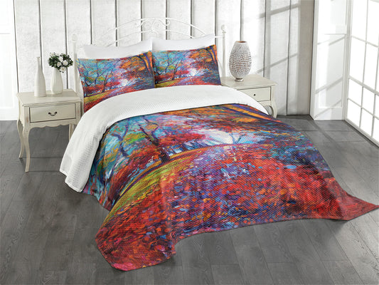 '- Queen 3 Piece Duvet Cover + Sham Set - Ellis White/Purple