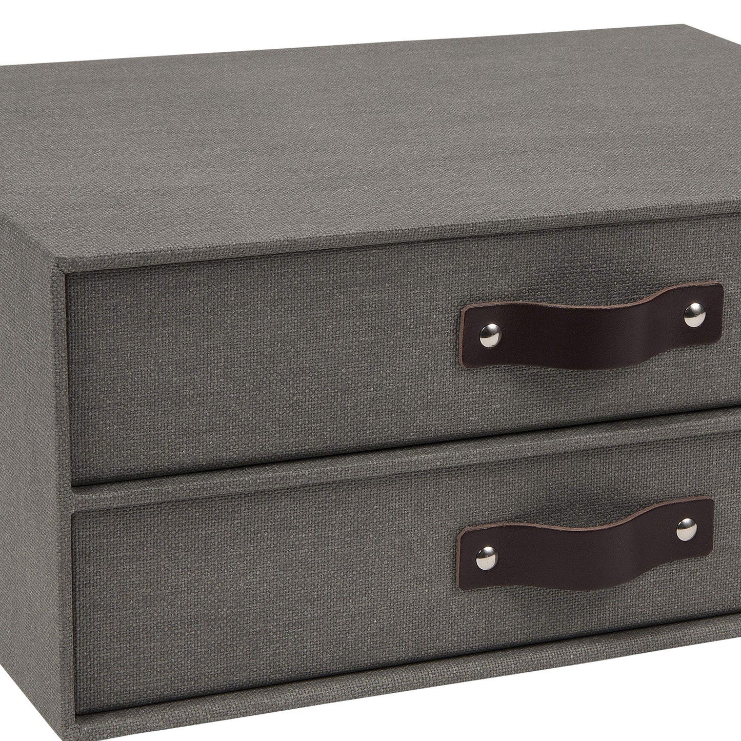 2-Drawer Canvas Fiberboard Letter Document Box