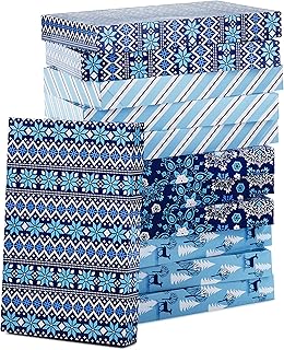 Medium Holiday Gift Boxes with Lids, 12 Pack