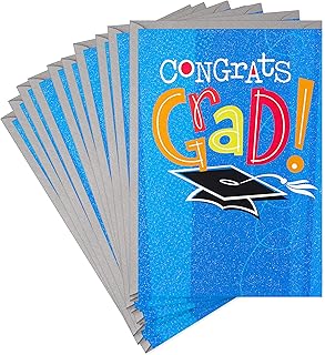 Pack of 10 Graduation Cards with Envelopes